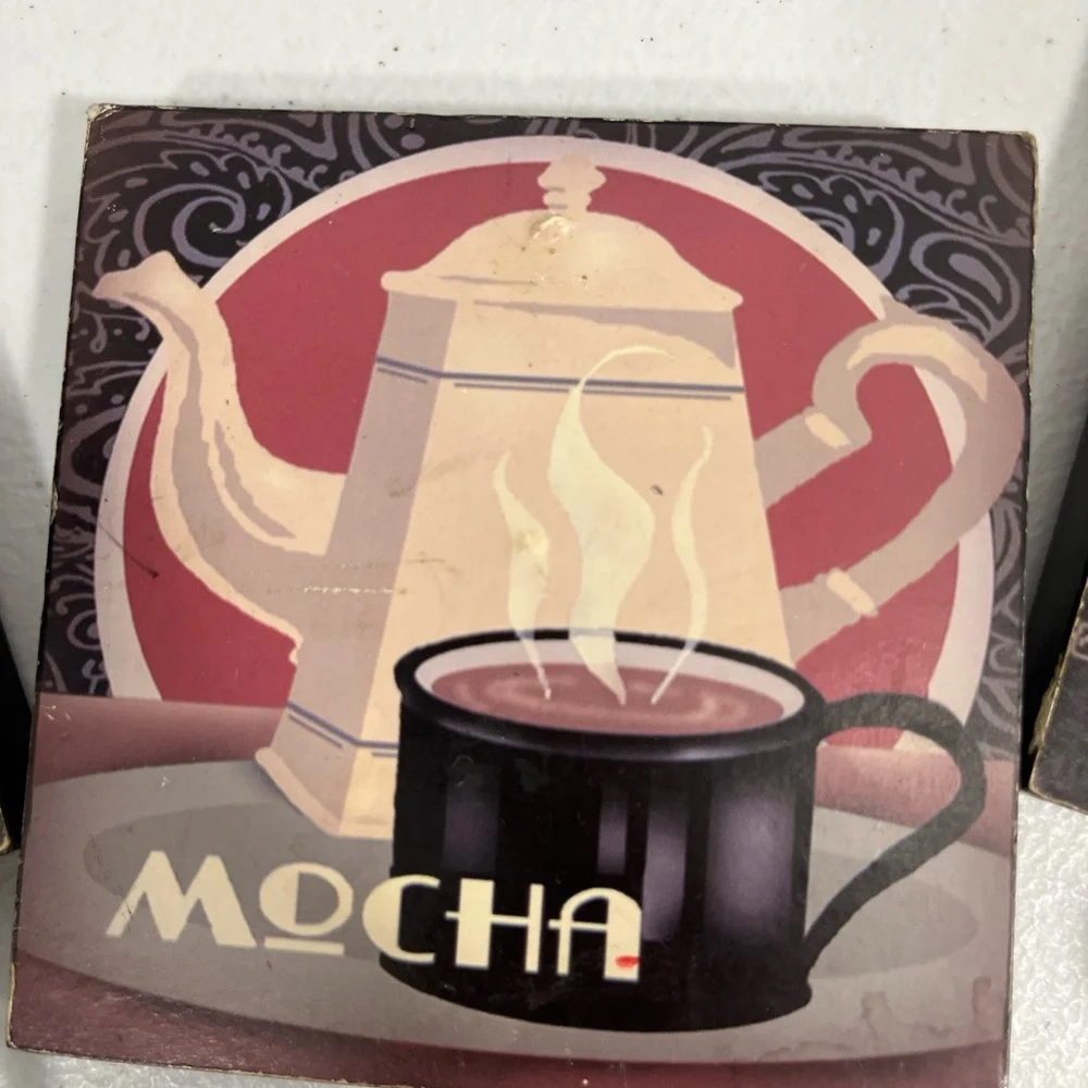 VINTAGE COFFEE THEMED WALL HOOKS